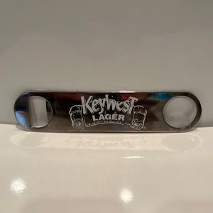 Key West Lager Vintage Bottle Opener 1990s - Stainless Steel